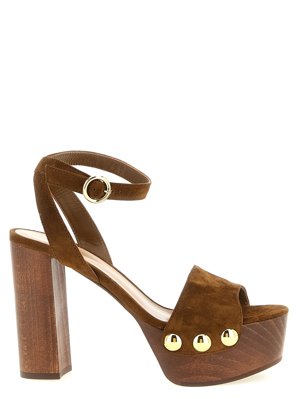Gianvito Rossi Brown Suede Leather Stiletto Heel Sandals