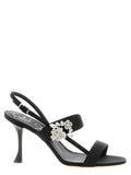 Roger Vivier Black Viscose Stiletto Heel Sandals