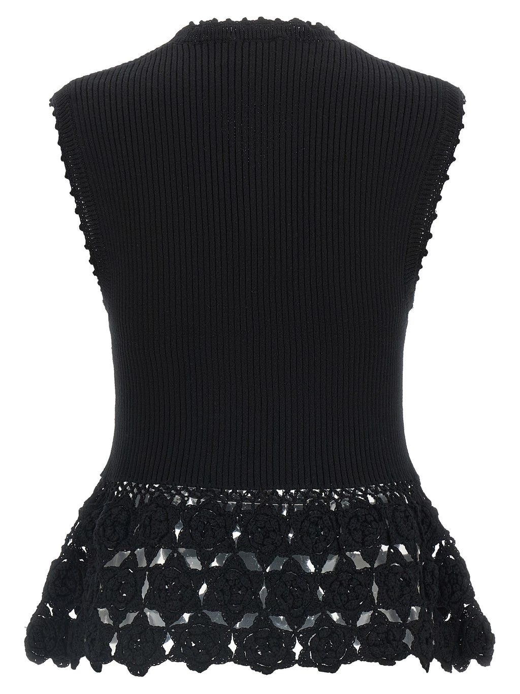 Ganni Black Organic Cotton Sleeveless Jacket
