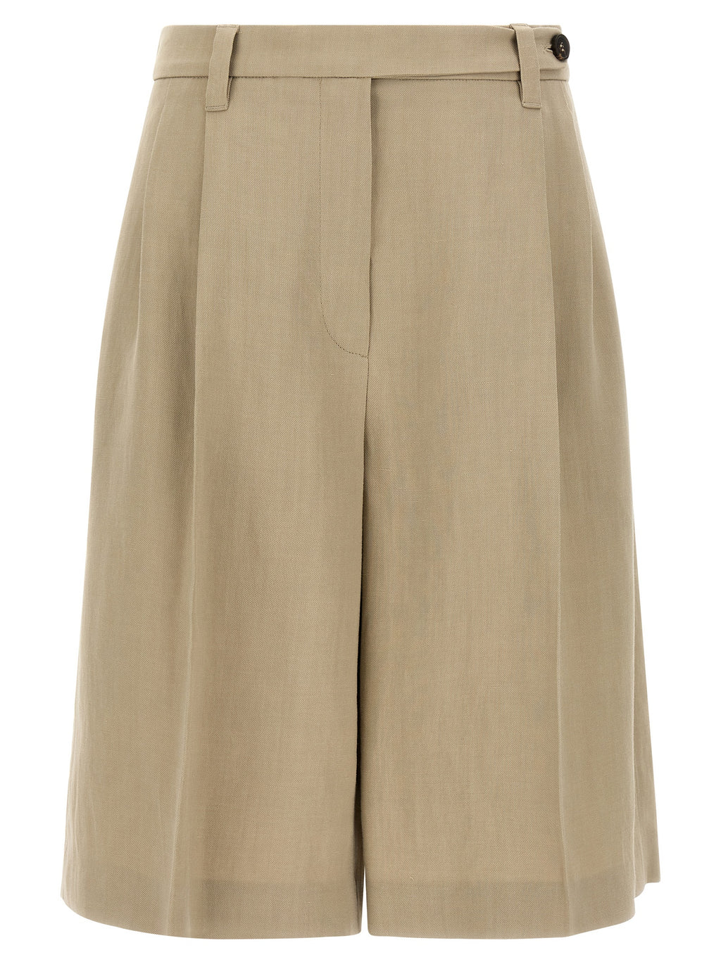 Brunello Cucinelli Beige Viscose Bermuda Shorts