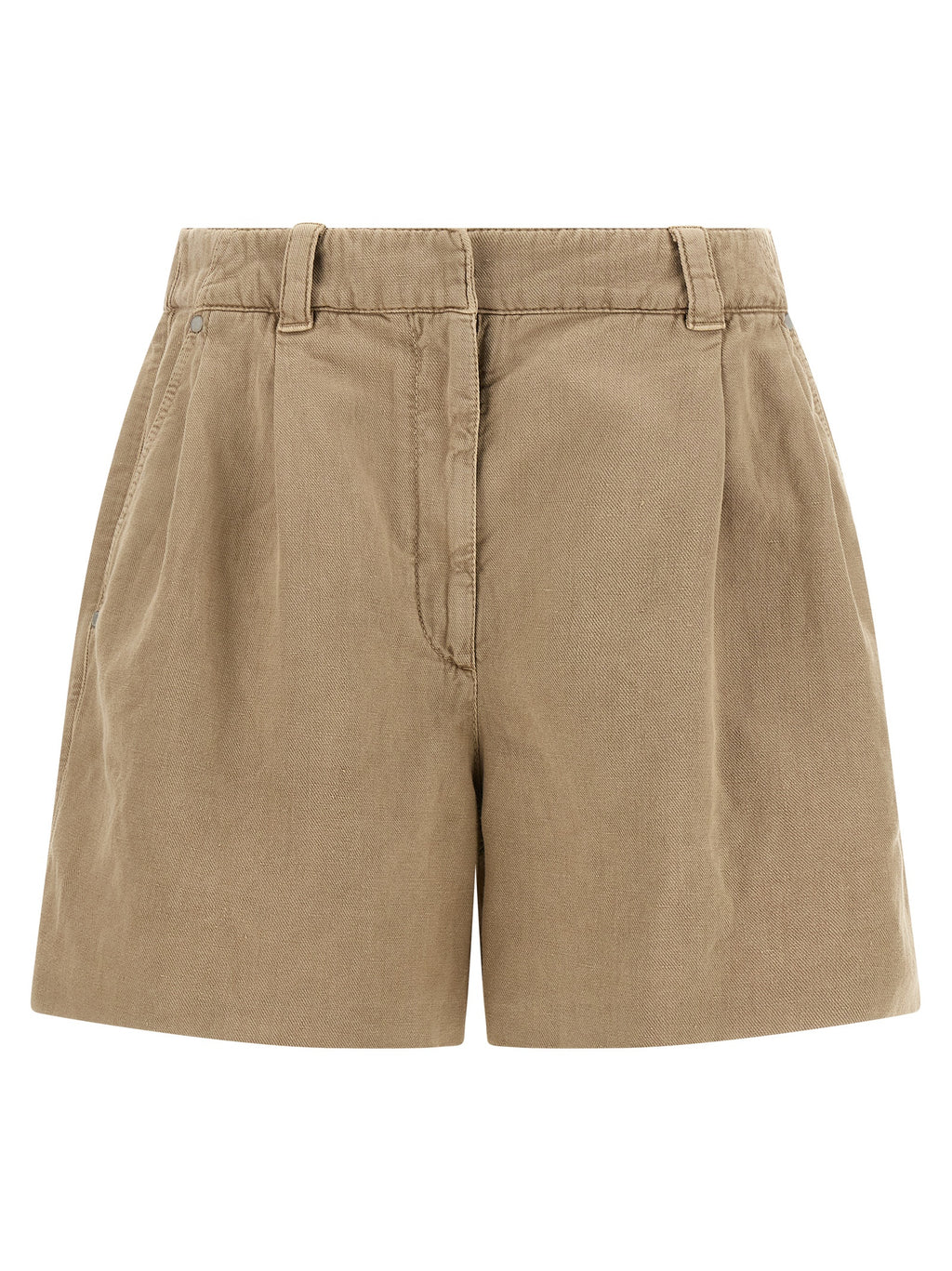 Brunello Cucinelli Beige Cotton Bermuda Shorts