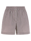 Brunello Cucinelli Bordeaux Cotton Bermuda Shorts