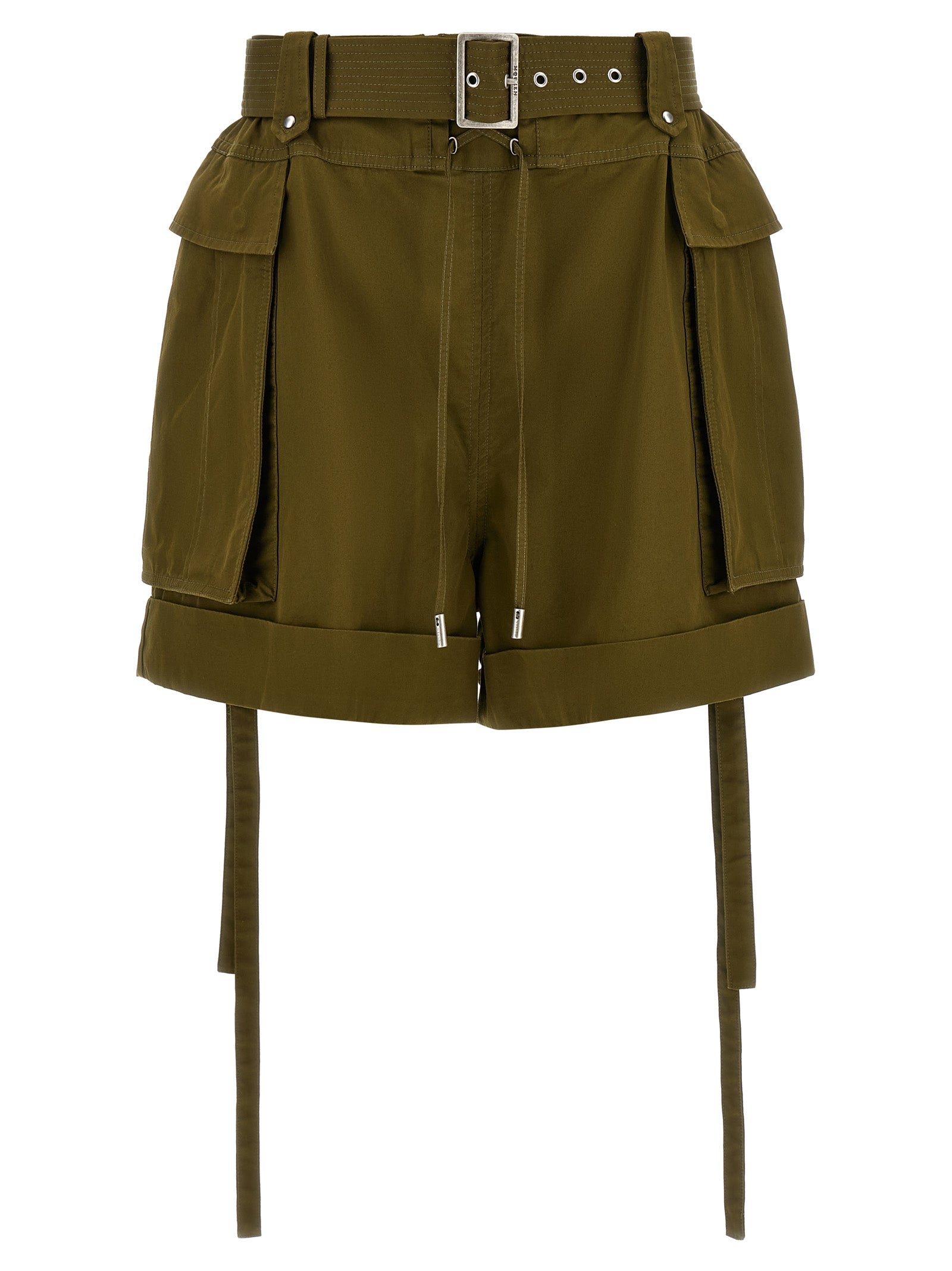 Alexander McQueen Bicolor Cotton Bermuda Shorts