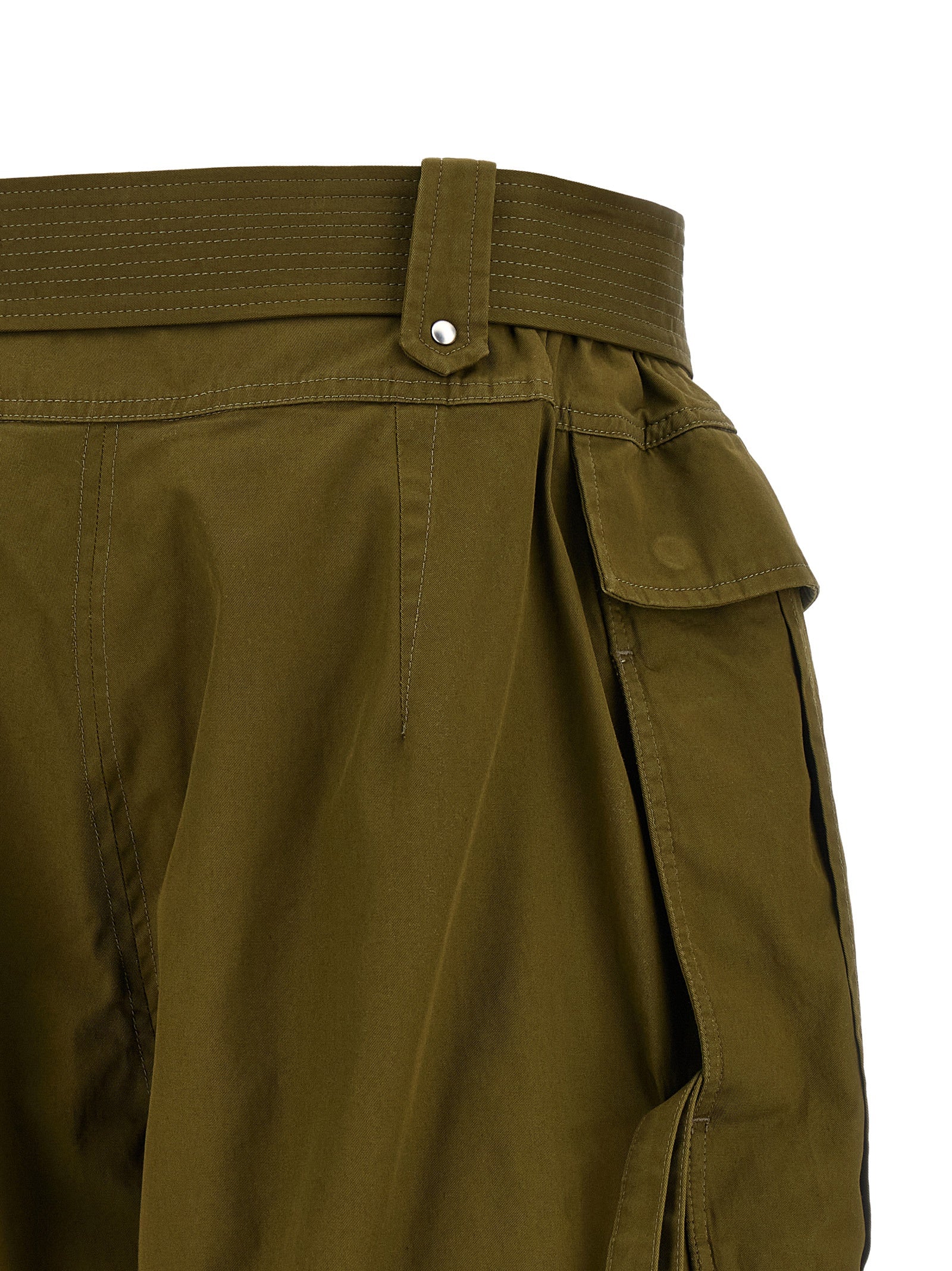 Alexander McQueen Bicolor Cotton Bermuda Shorts