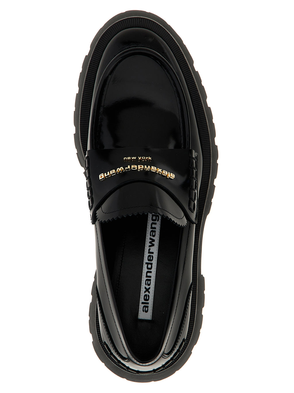 Alexander Wang Black Cowhide Slip-On Loafers