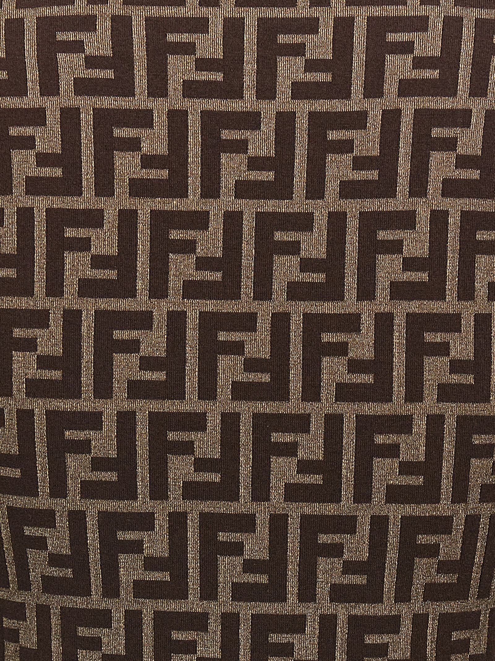 Fendi Brown Cotton Cardigan