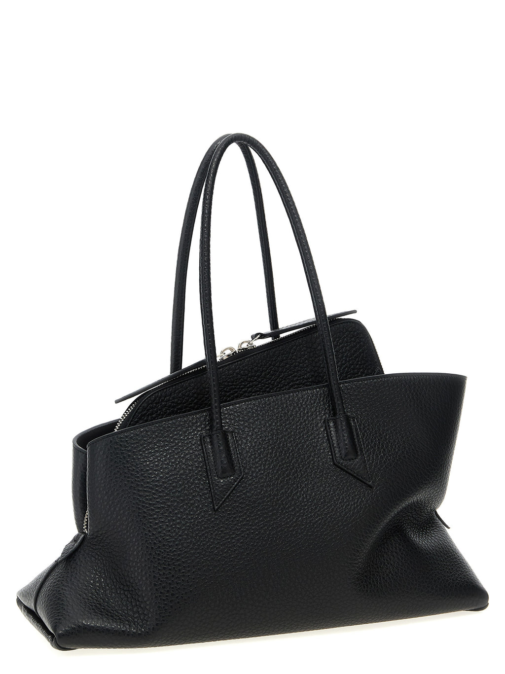 The Attico Black Calfskin Shoulder Bag