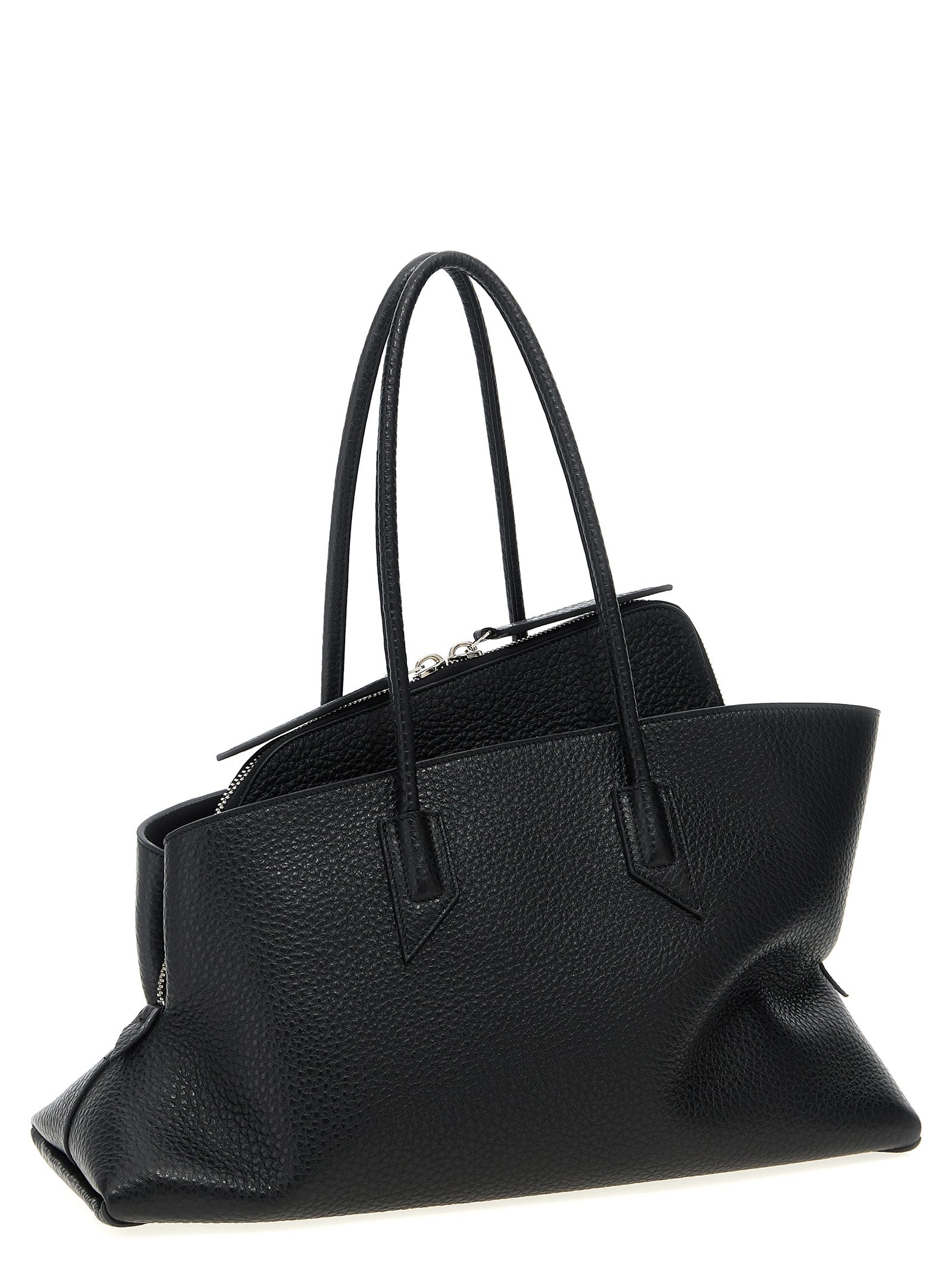 The Attico Black Calfskin Shoulder Bag