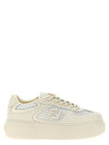 Fendi Beige Calfskin Platform Sneakers