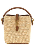 Saint Laurent Beige Raffia Crossbody Bag