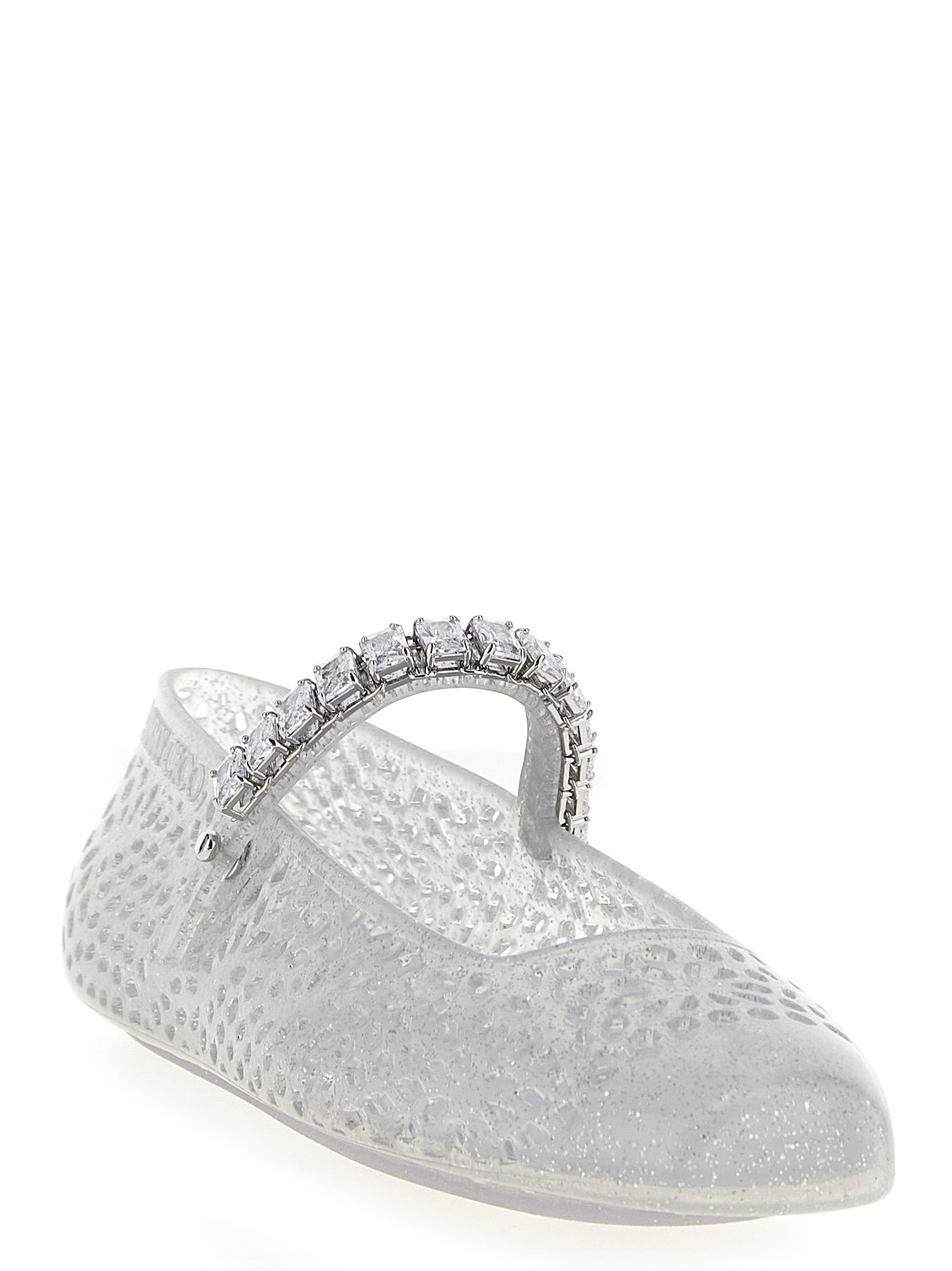 Jimmy Choo Silver Plastic Ballet Flats