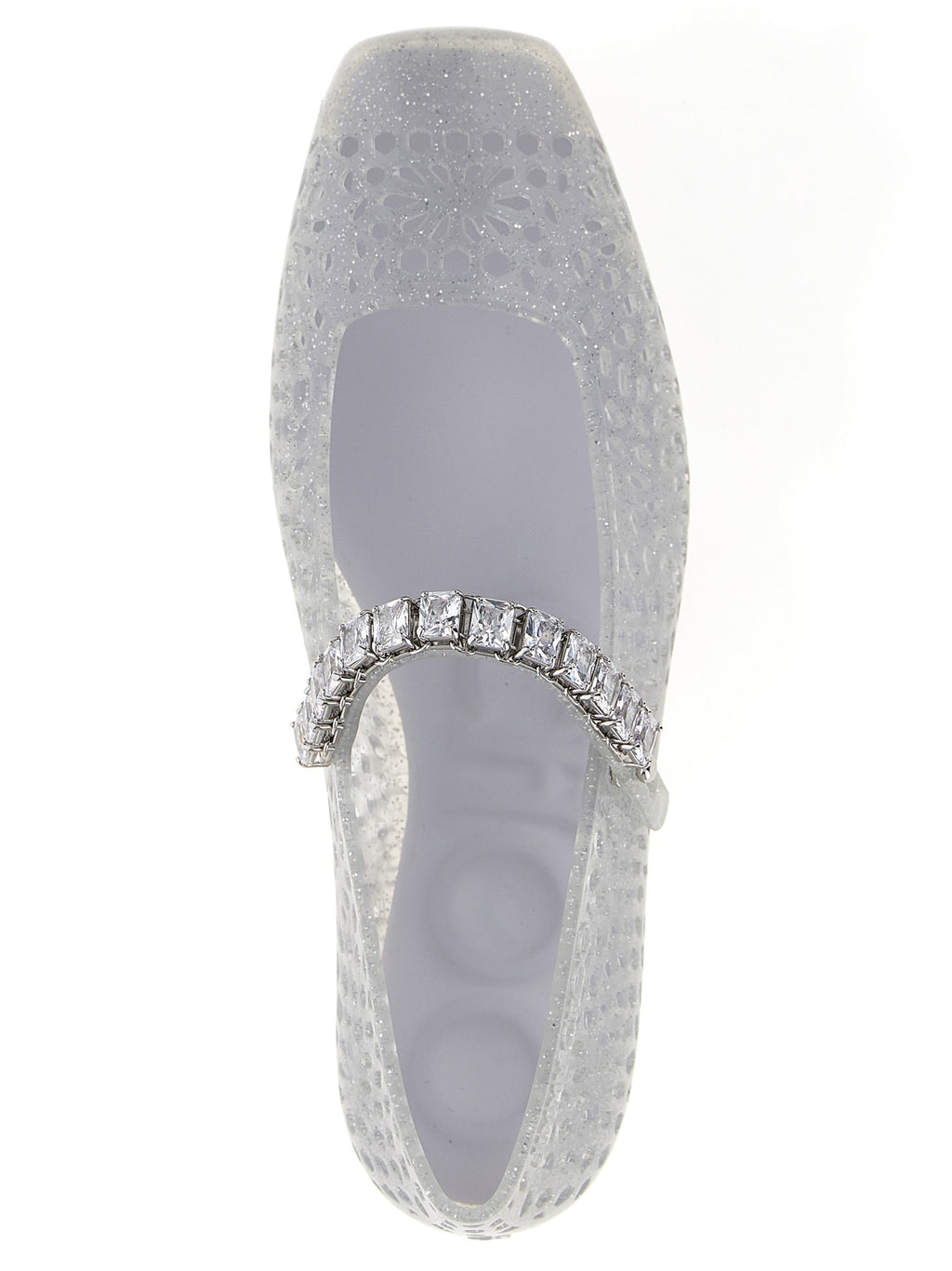Jimmy Choo Silver Plastic Ballet Flats
