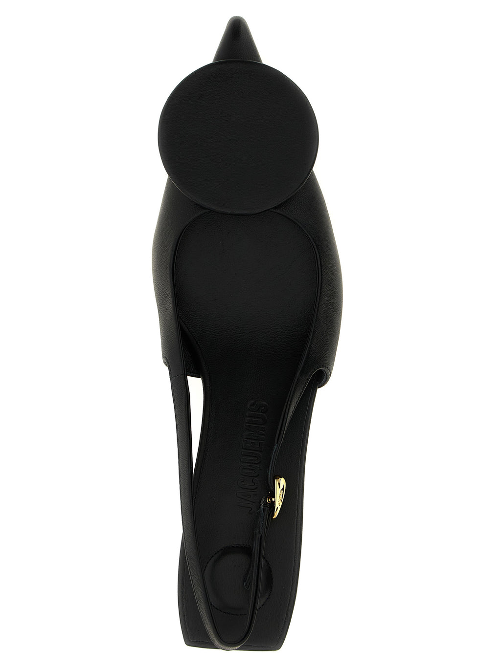 Jacquemus Black Lamb Leather Mid Heel Pumps