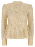 Alexander McQueen Beige Wool Cardigan