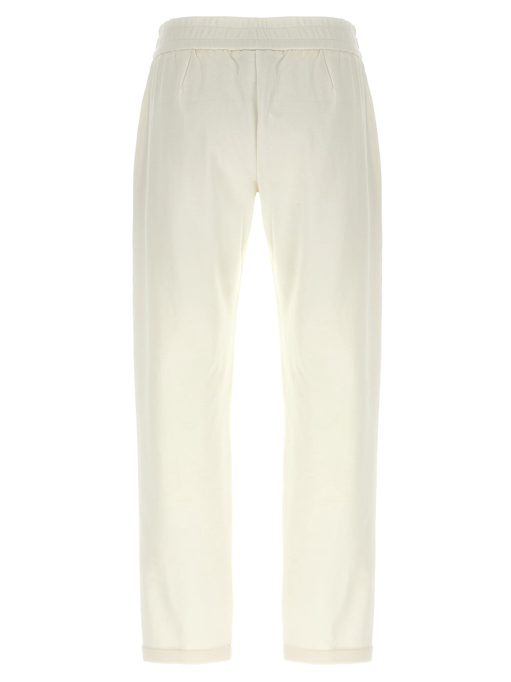 Brunello Cucinelli White Cotton Joggers (Workout Pants)