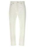 Victoria Beckham White Cotton High-Waisted Jean