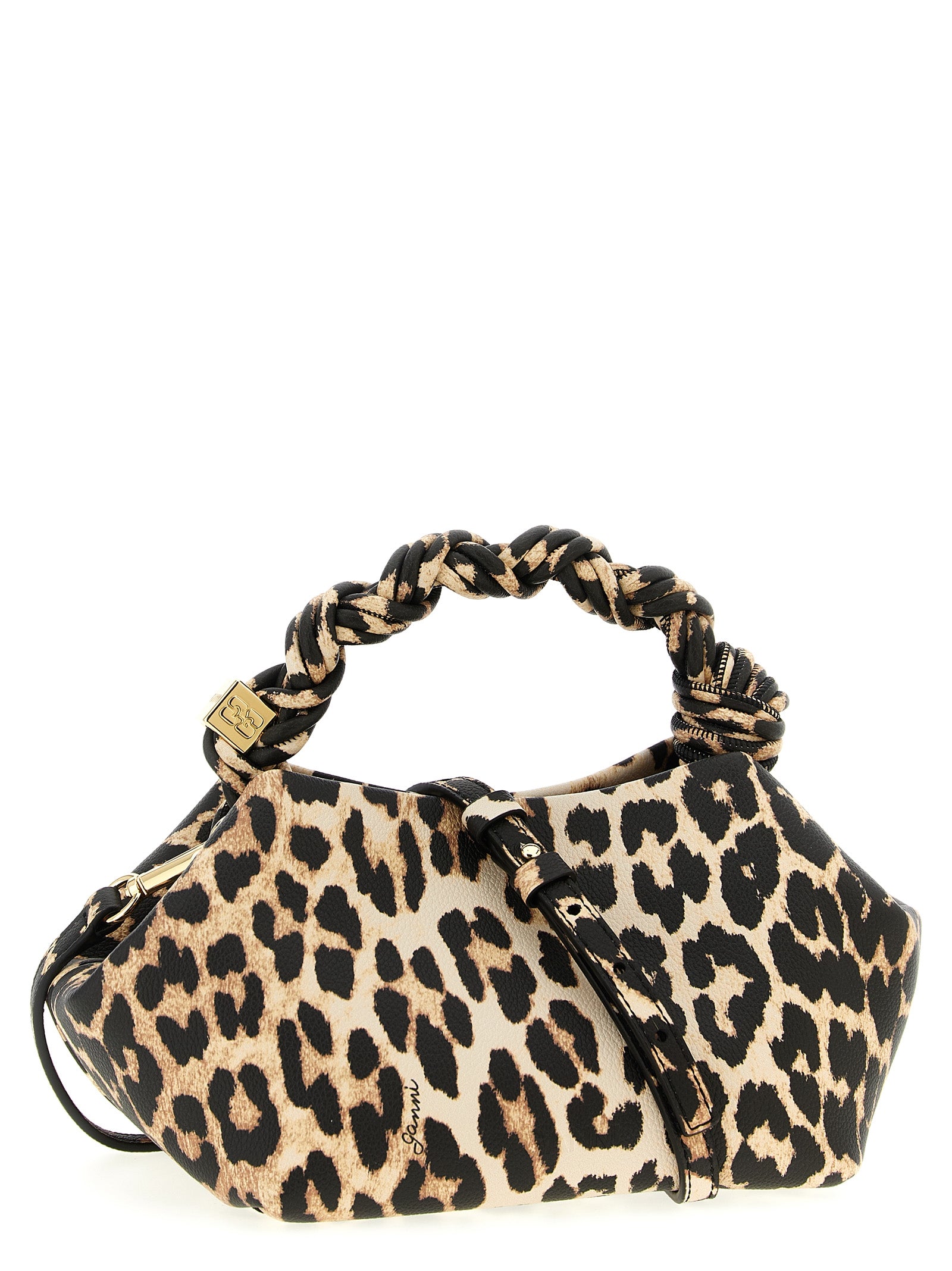 Ganni Brown Calfskin Handbag