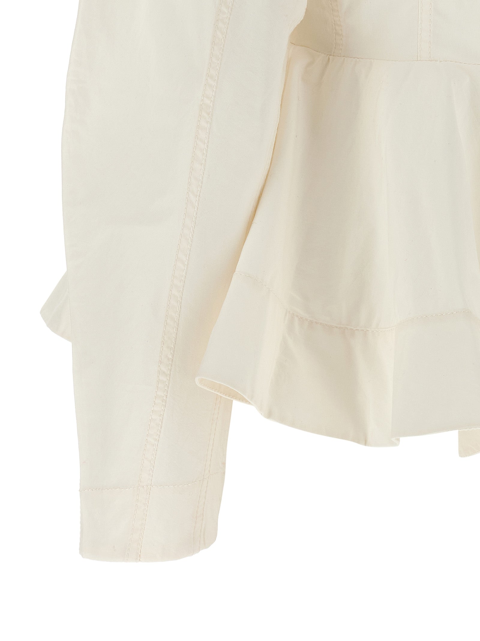 Ganni White Cotton Blouse
