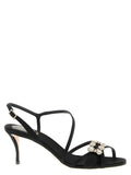 Roger Vivier Black Viscose Stiletto Heel Sandals