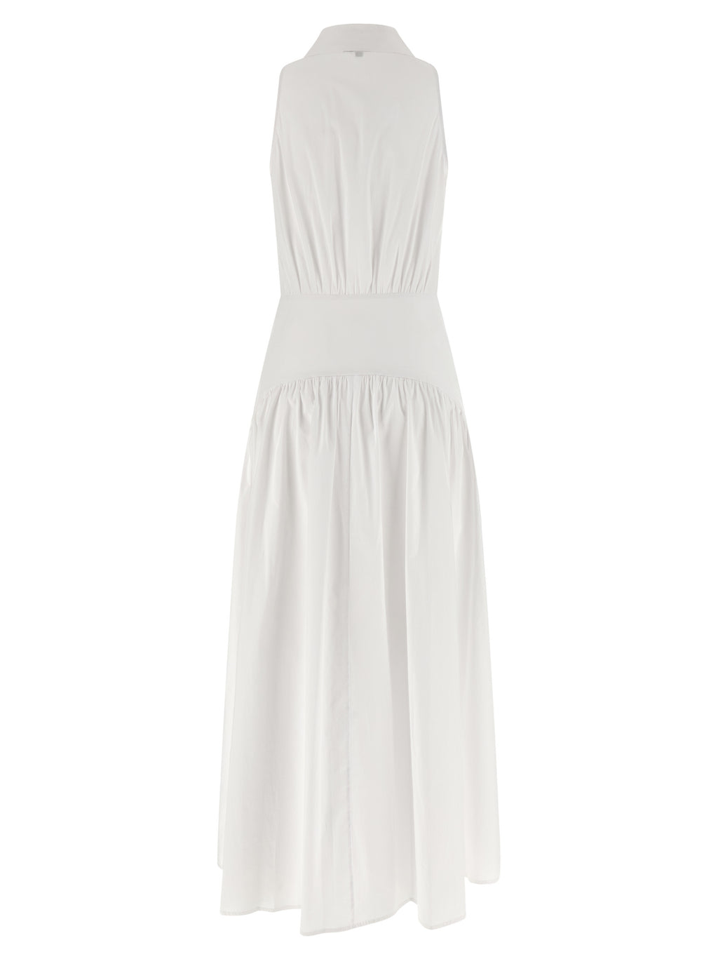 Staud White Cotton Midi Dress