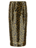 Staud Multicolor Polyester Midi Skirt