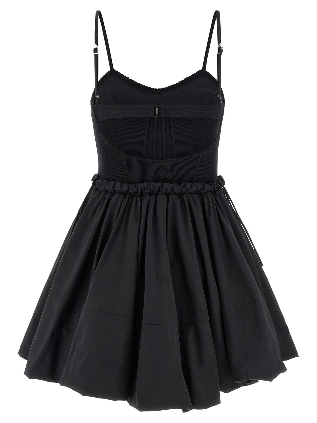 The Attico Black Polyamide Short Dress