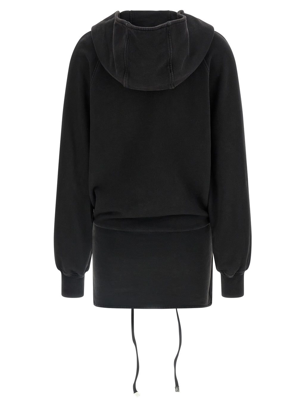 The Attico Black Cotton Short Dress