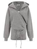 The Attico Gray Cotton Short Dress