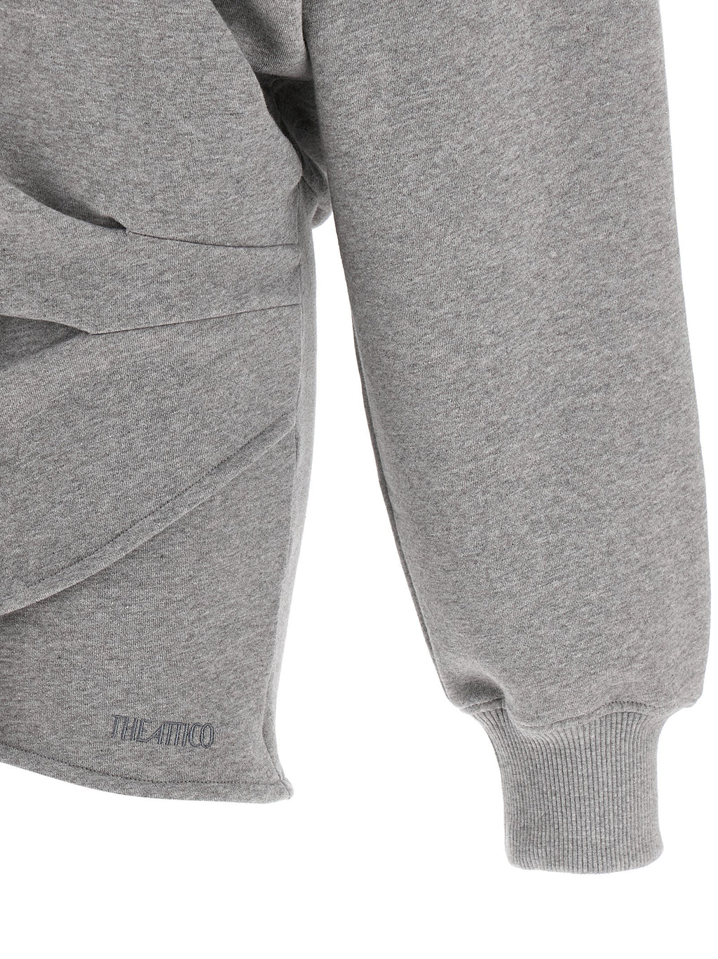 The Attico Gray Cotton Short Dress