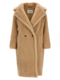 Max Mara Beige Alpaca Leather Coat