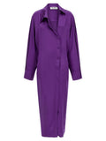 The Attico Purple Rayon Midi Dress