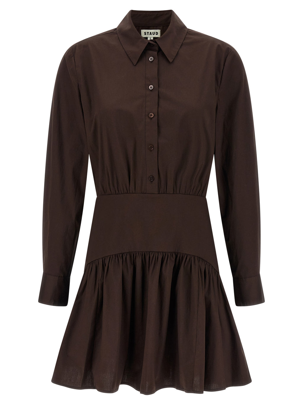 Staud Brown Cotton Short Dress