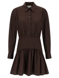 Staud Brown Cotton Short Dress