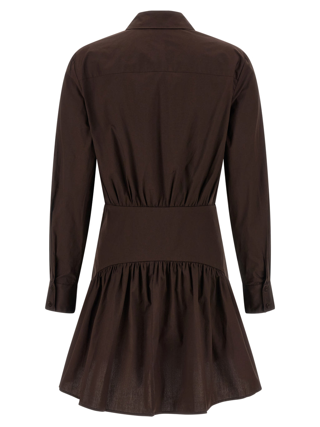Staud Brown Cotton Short Dress