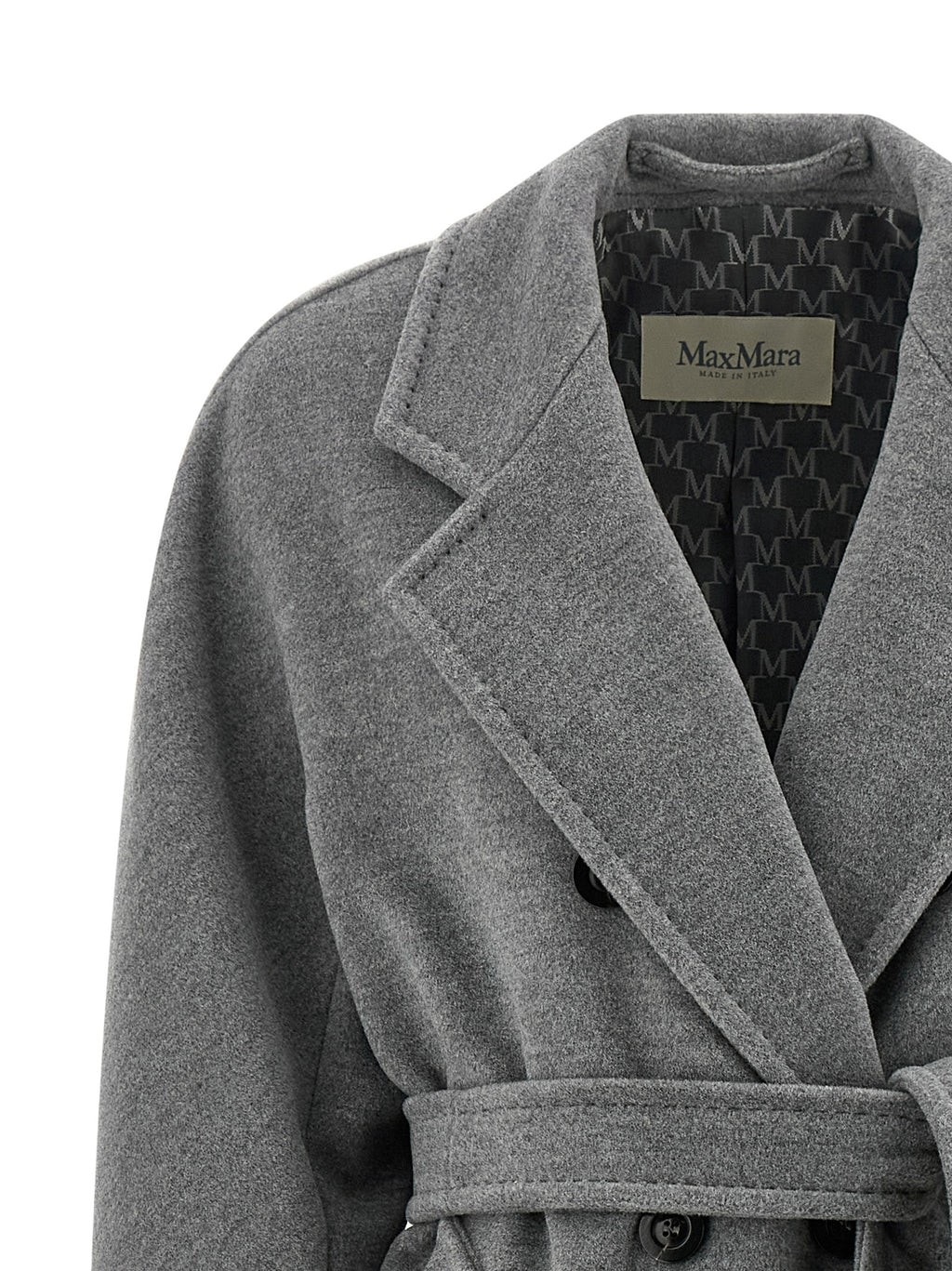 Max Mara Gray Virgin Wool Coat