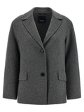 'S Max Mara Gray Virgin Wool Blazer