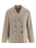'S Max Mara Beige Virgin Wool Biker Jacket