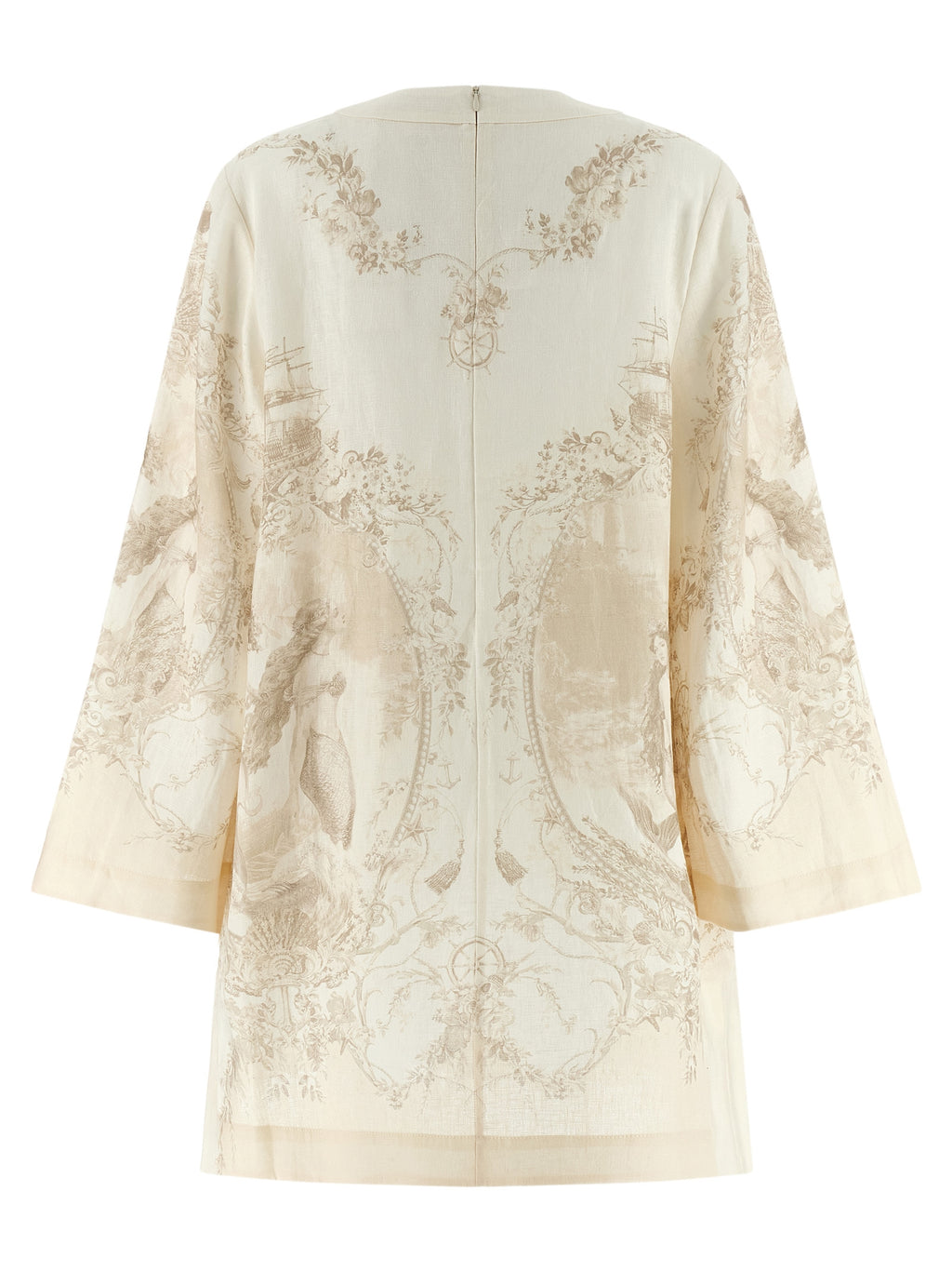 Zimmermann Beige Linen Short Dress
