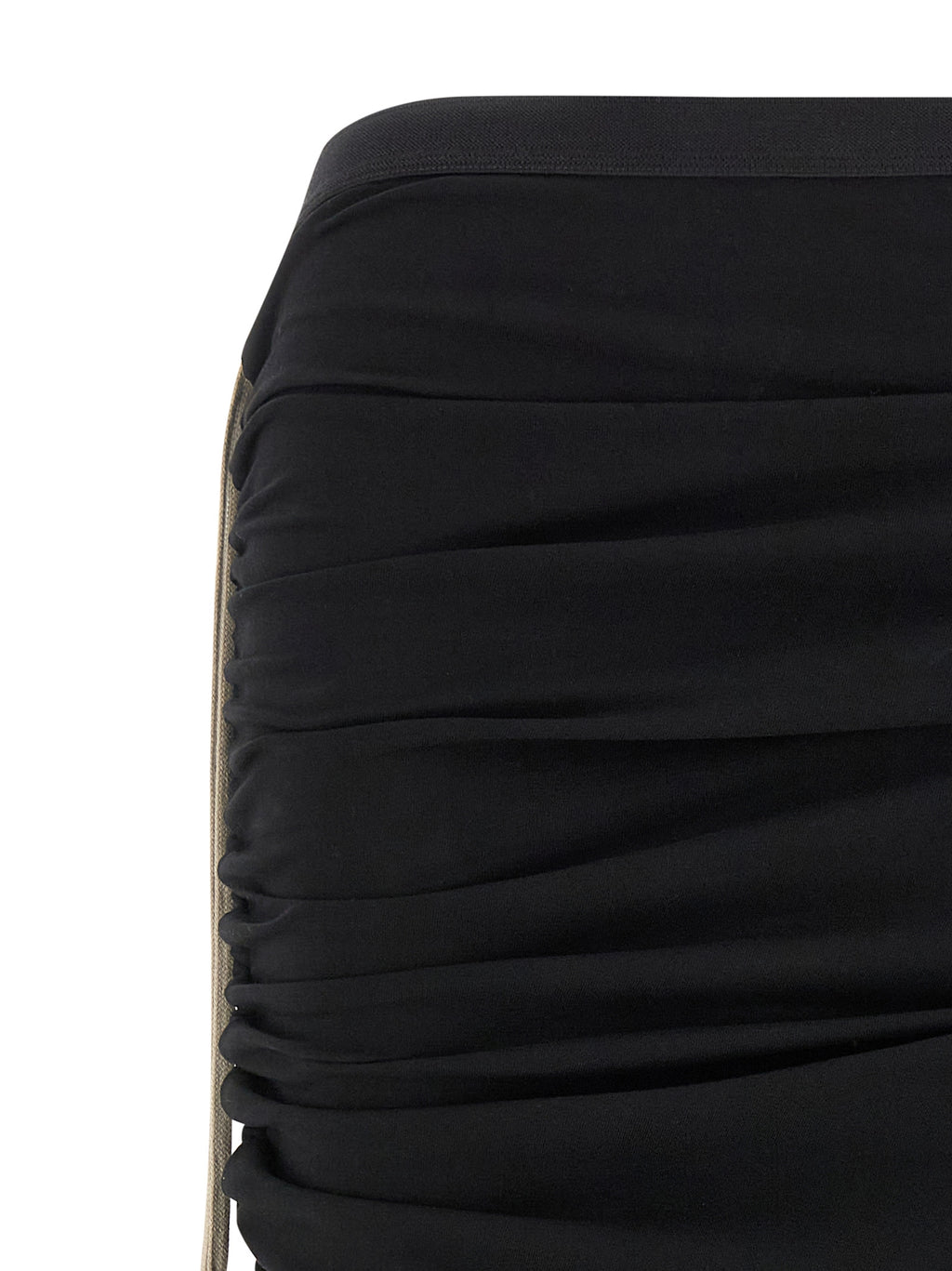 Rick Owens Black Cotton Midi Skirt