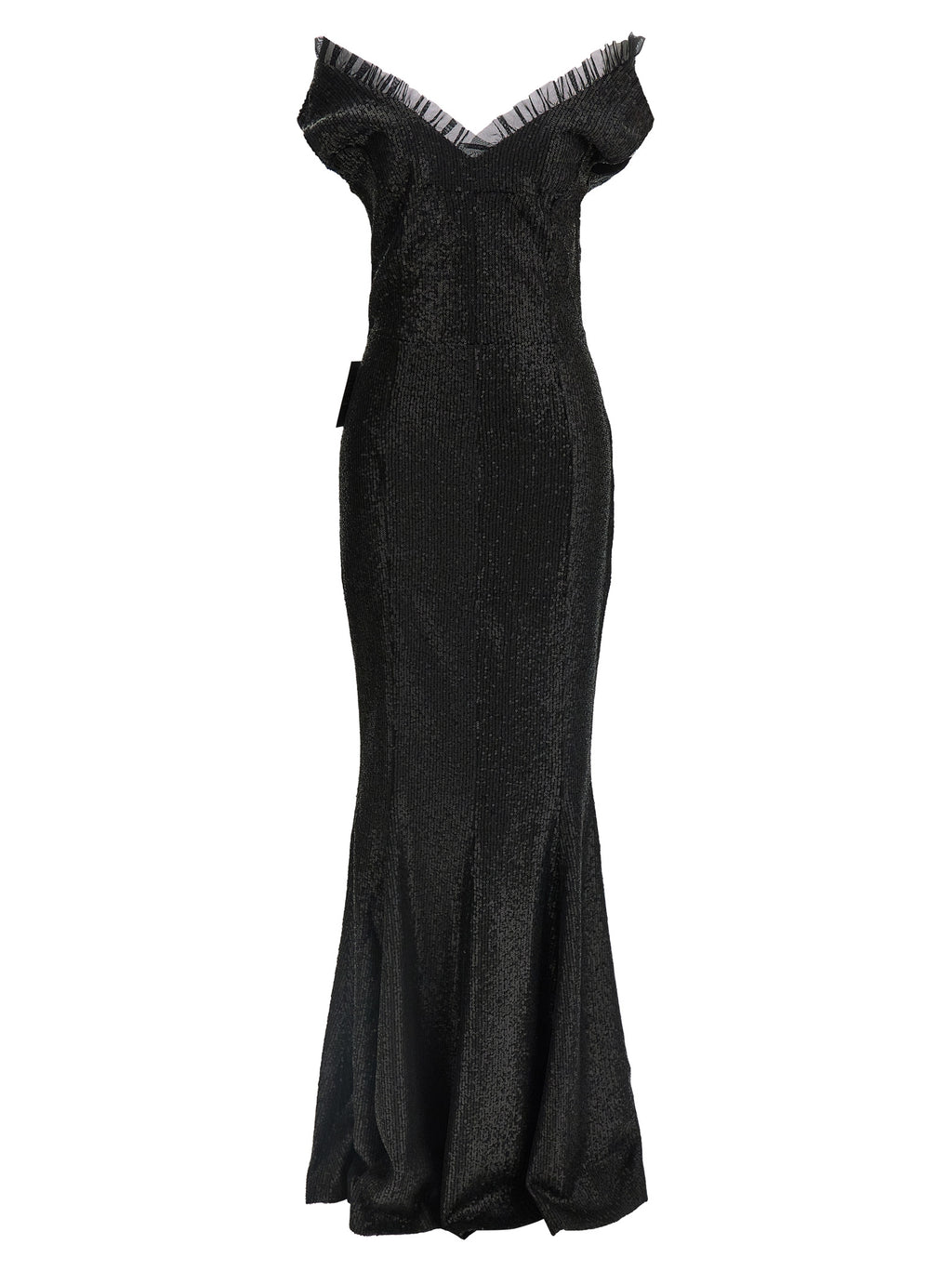 Norma Kamali Black Polyester Maxi Dress