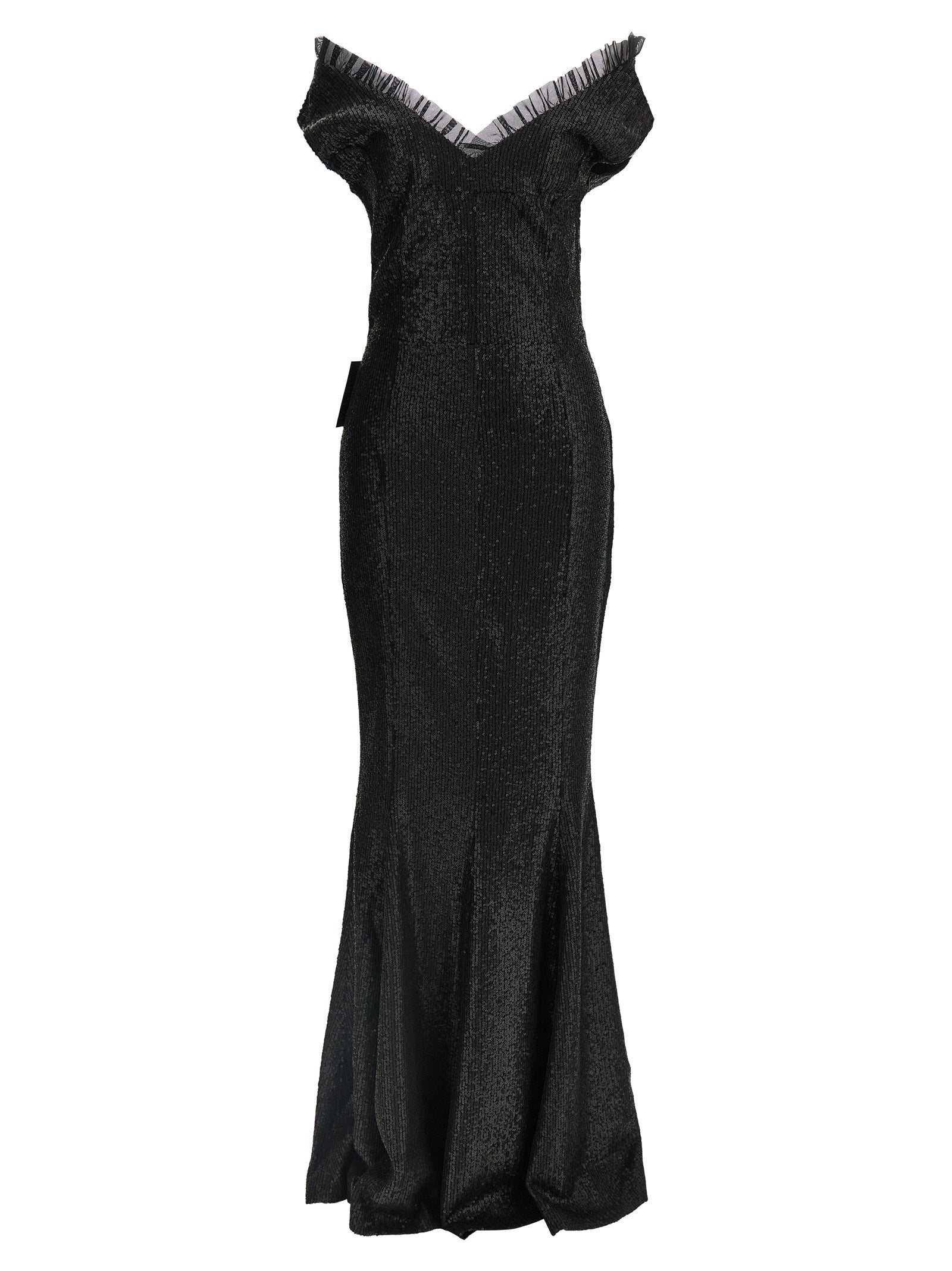 Norma Kamali Black Polyester Maxi Dress