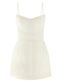 Zimmermann White Cotton Short Dress