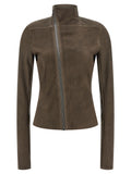 Rick Owens Brown Leather Leather Jacket