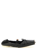 MM6 Maison Margiela Black Cowhide Ballet Flats