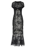 The Attico Black Cotton Midi Dress