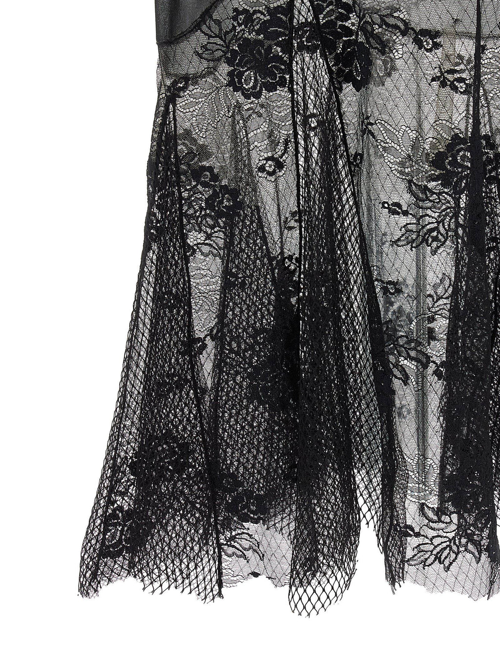 The Attico Black Cotton Midi Dress