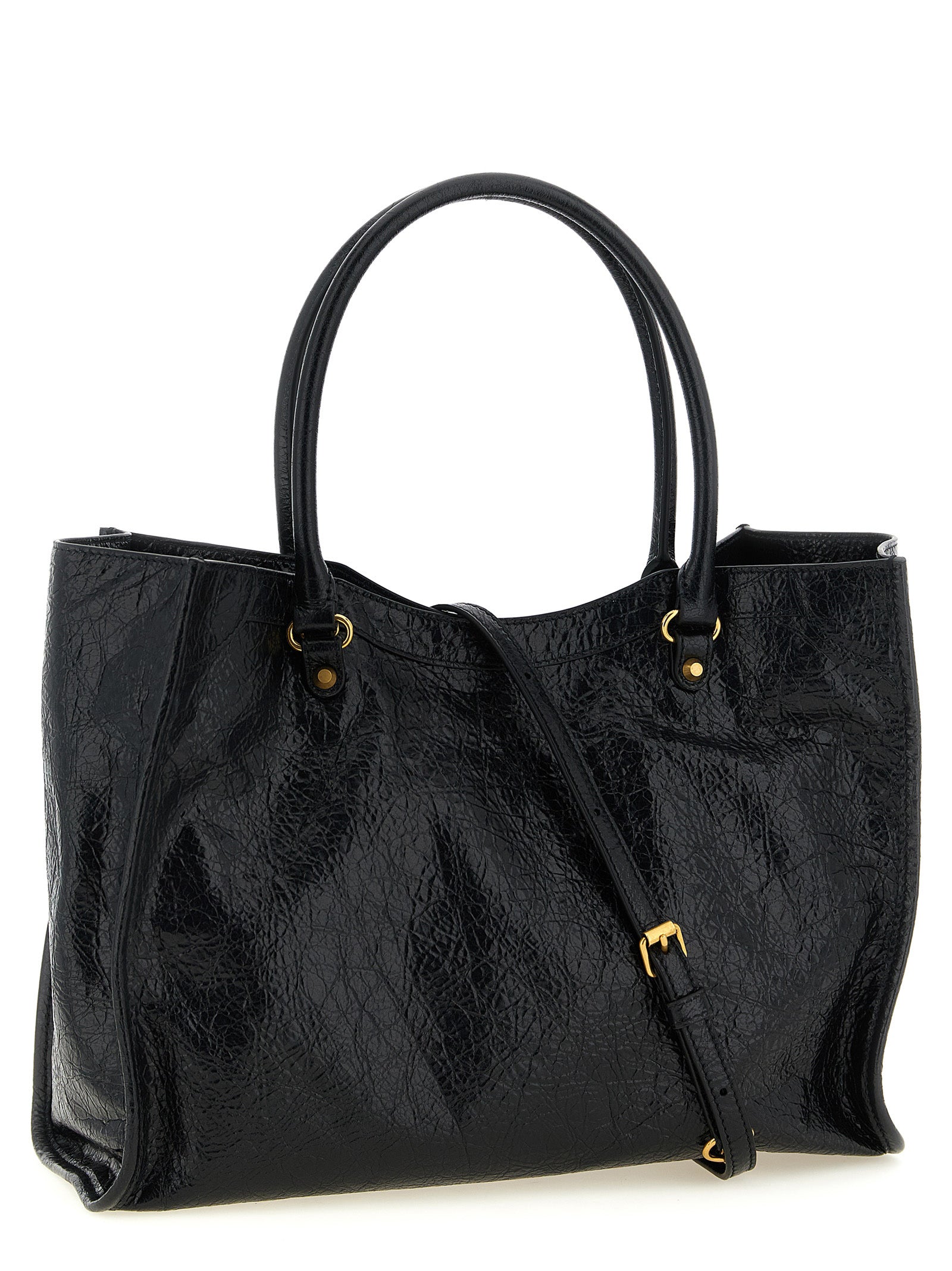 Balenciaga Black Lamb Leather Tote Bag