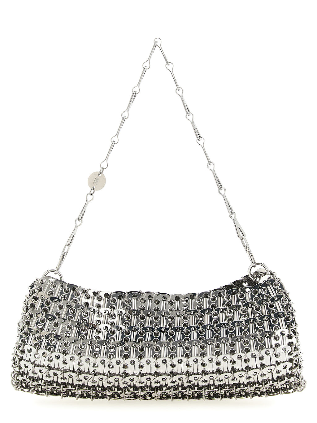 Paco Rabanne Silver Brass Clutch Bag