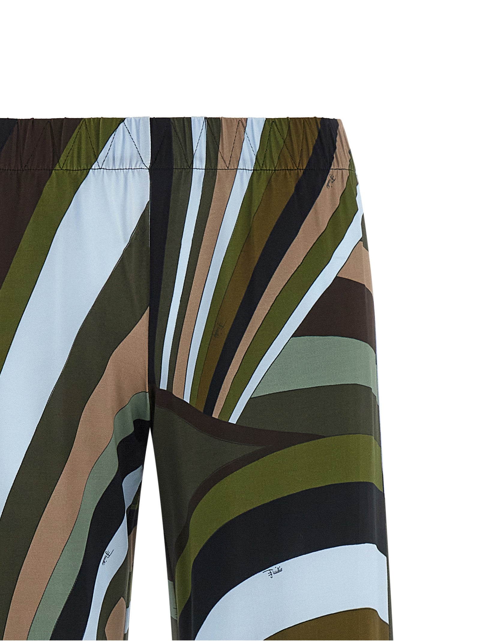 Emilio Pucci Multicolor Viscose Flared Pants