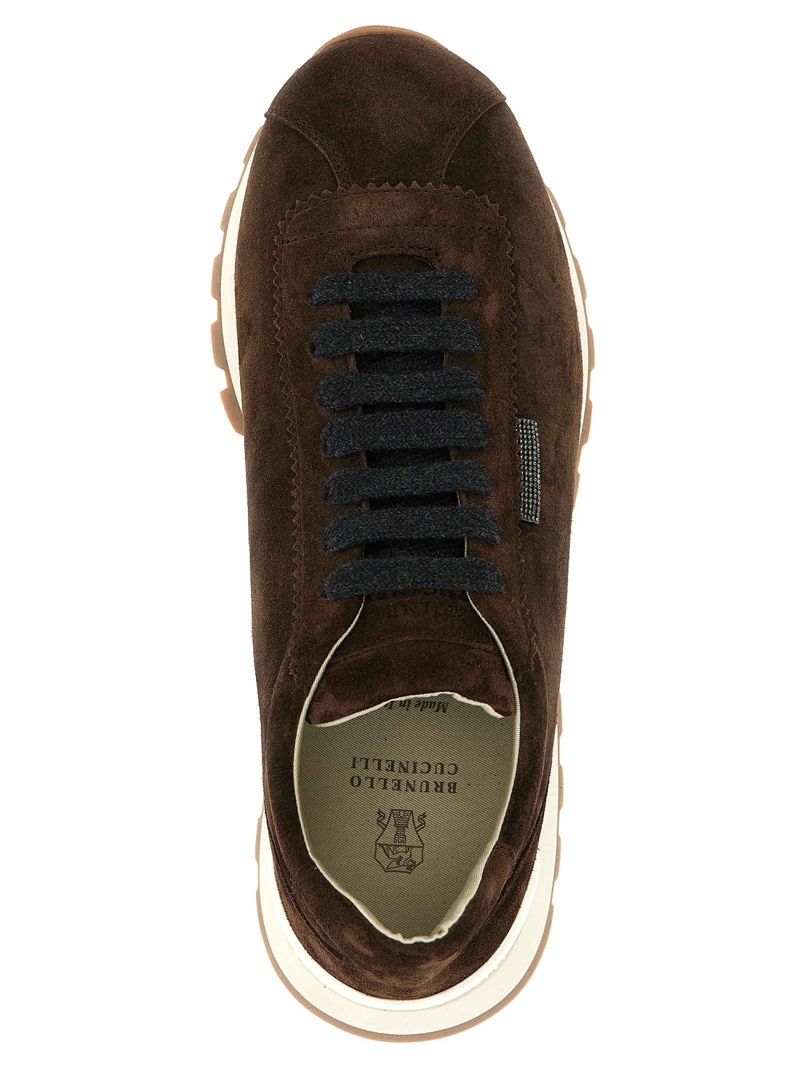 Brunello Cucinelli Brown Calfskin Athletic Sneakers